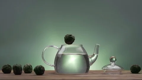 Green Tea flower in slow motion Full HD Stock Footage 121035911