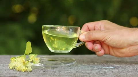 Green Tea: Fresh Brew Served in Elegant Cup Video stock 343657961