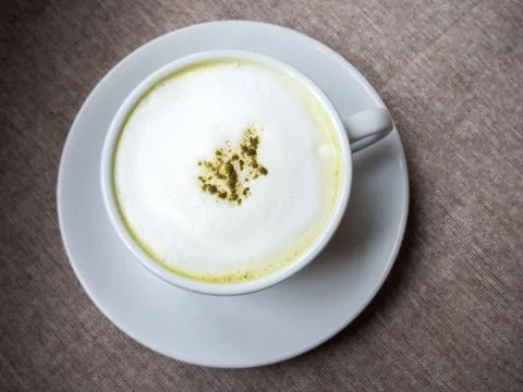 Green tea latte Stock Photos