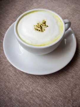 Green tea latte Stock Photos