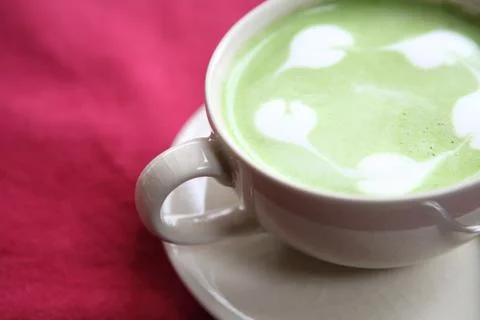 Green tea latte Stock Photos