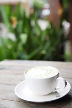 Green tea latte Stock Photos