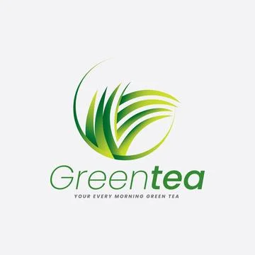 Green Tea Leaf Logo Stock Illustration