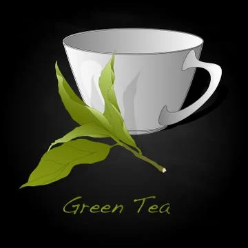 Green tea leaf vector Stock Illustration