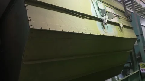 Green Tea Leaves Inside a Factory Machine Hopper Stock Footage 340009815