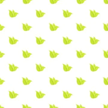 Green tea leaves seamless pattern for natural backgrounds Stock Illustration