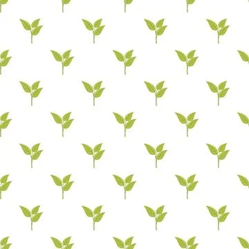 Green tea leaves seamless pattern minimal graphic background 스톡 일러스트