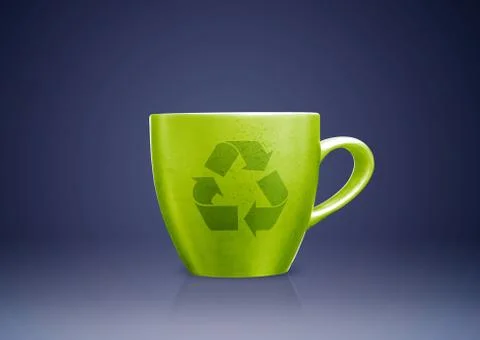Green tea mug Stock Photos