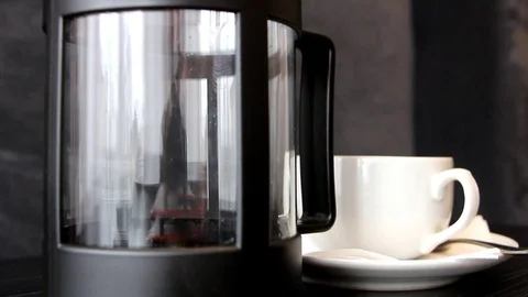 Green tea is poured into the pot Stock Footage 96571761