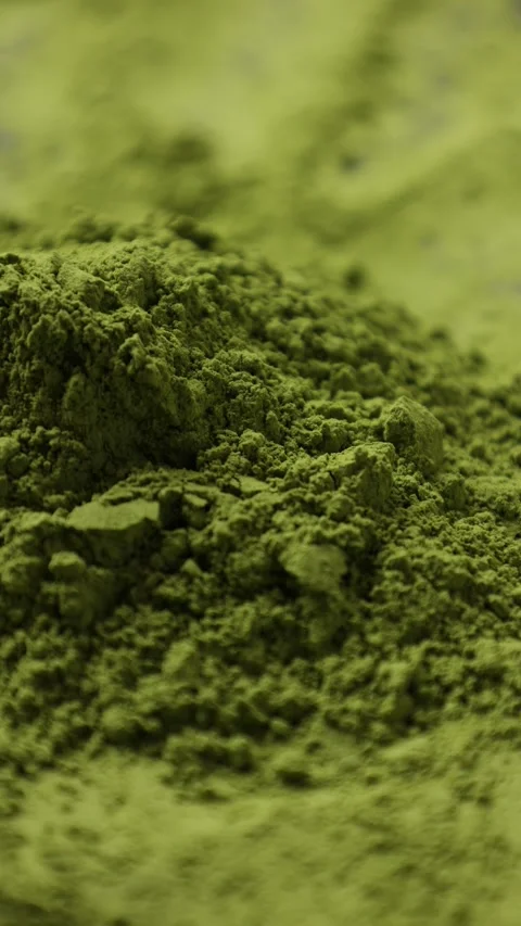 Green tea powder Stock Footage 305425817
