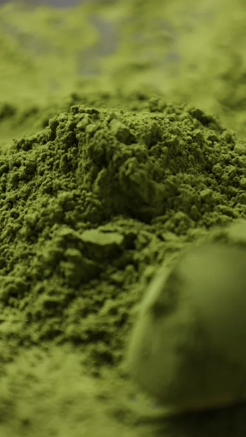 Green tea powder Stock Footage 305425821