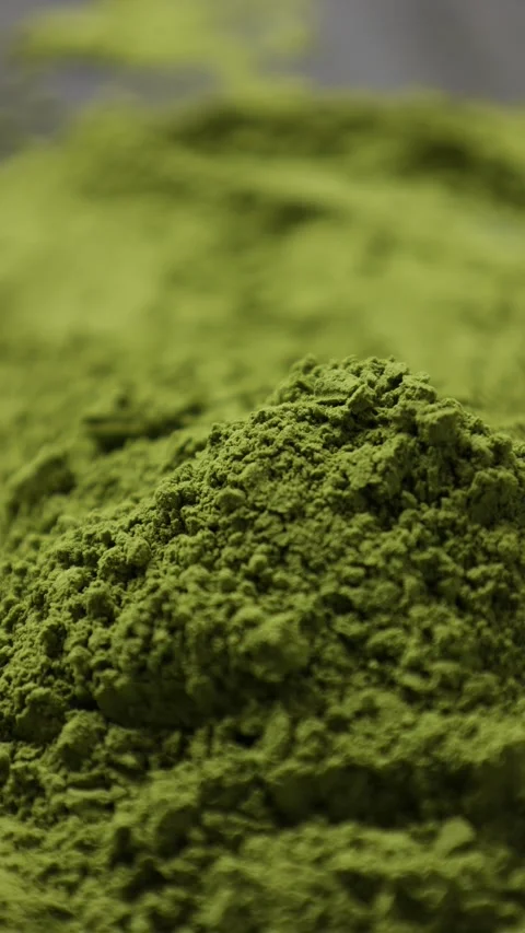 Green tea powder Stock Footage 305425823