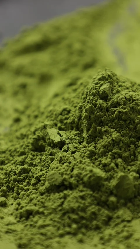 Green tea powder Stock Footage 305425840