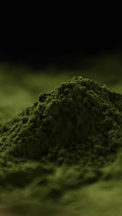 Green tea powder Stock Footage 305425847