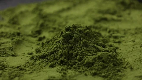 Green tea powder Stock Footage 305425851