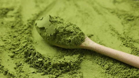 Green tea powder Stock Footage 305425875