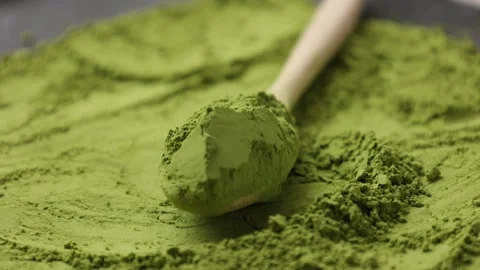 Green tea powder Stock Footage 305425883