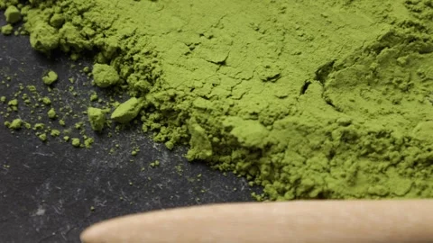 Green tea powder Stock Footage 305425891