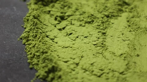 Green tea powder Stock Footage 305425906