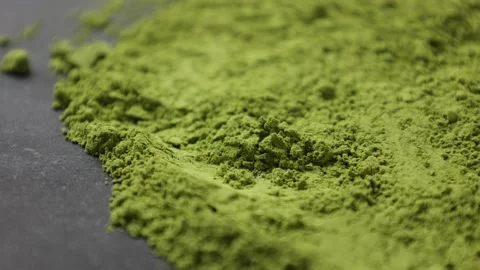 Green tea powder Stock Footage 305425916