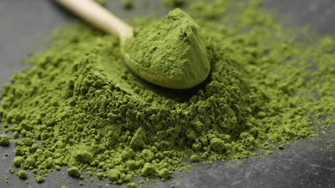 Green tea powder Stock Footage 305425920