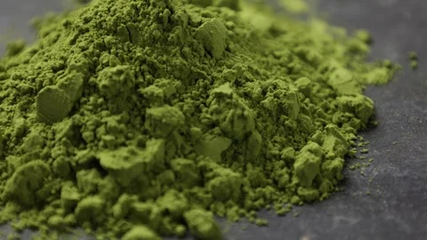 Green tea powder Stock Footage 305425924