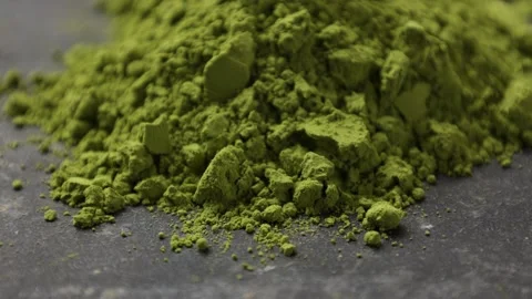Green tea powder Stock Footage 305425935
