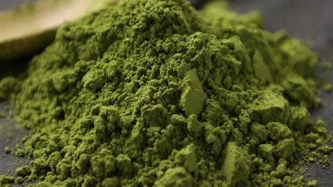 Green tea powder Stock Footage 305425946