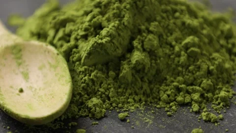 Green tea powder Stock Footage 305425947