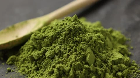 Green tea powder Stock Footage 305425953