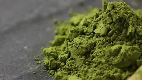Green tea powder Stock Footage 305425957