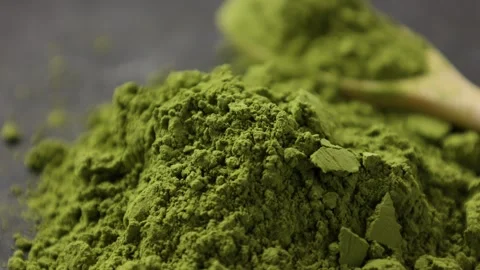 Green tea powder Stock Footage 305425958