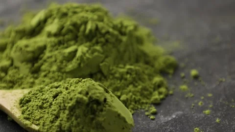 Green tea powder Stock Footage 305425962