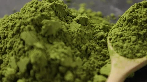 Green tea powder Stock Footage 305425973