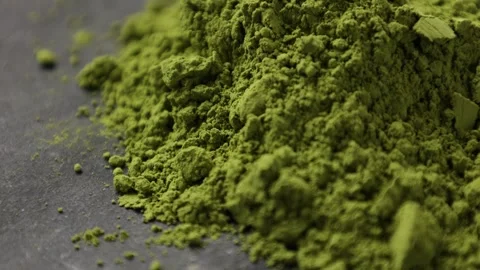Green tea powder Stock Footage 305425991