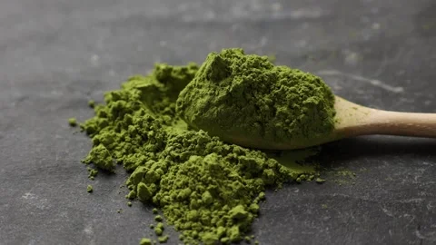 Green tea powder Stock Footage 305426001
