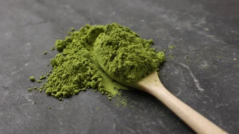 Green tea powder Stock Footage 305426005