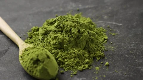 Green tea powder Stock Footage 305426007