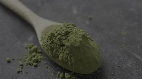 Green tea powder Stock Footage 305426027