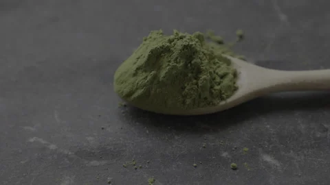 Green tea powder Stock Footage 305426030