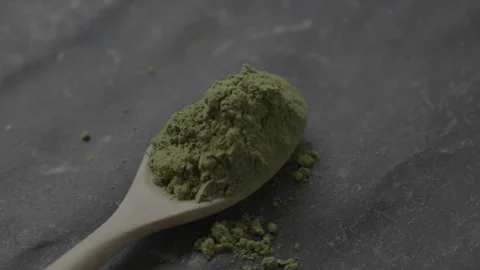 Green tea powder Stock Footage 305426034