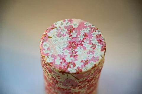 Green tea storage container Foto stock