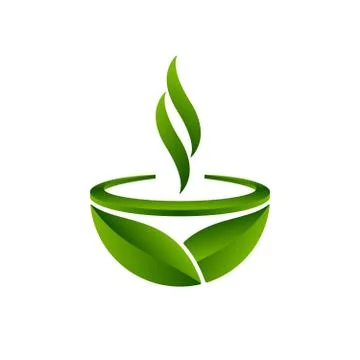 Green tea symbol, vector illustration Stock Illustration