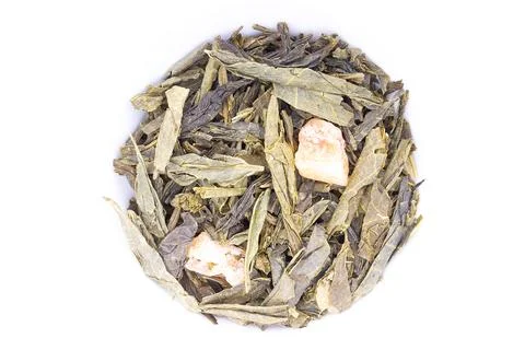 Green tea on white background isolate for advertising Stock Photos