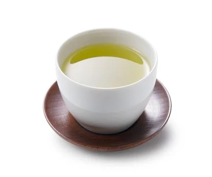 Green tea on a white background Stock Photos