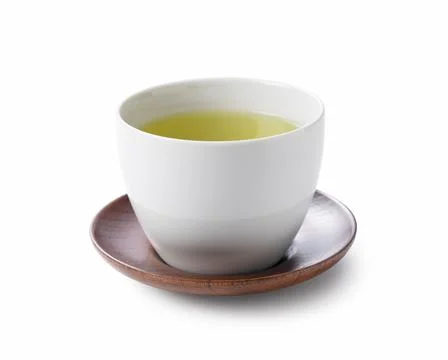 Green tea on a white background Stock Photos