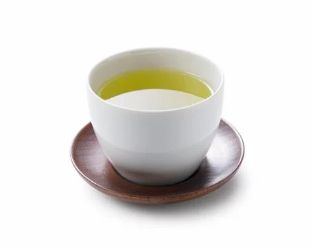 Green tea on a white background Stock Photos