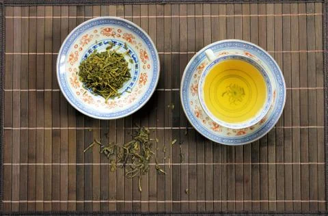 Green tea zen Stock Photos