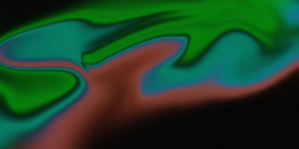 Green Teal Abstract Gradient Background – Smooth Fluid Wave Digital Art Illustrazione stock