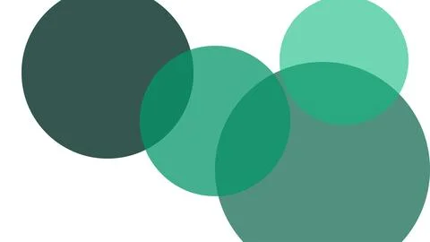 Green Teal Circle Abstract Aura Background Stock Illustration
